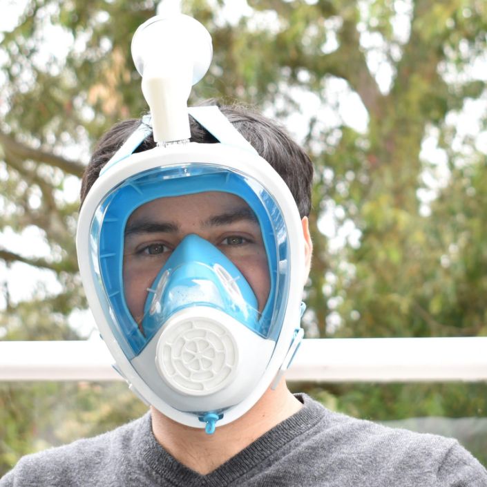 Narwall mask close-up